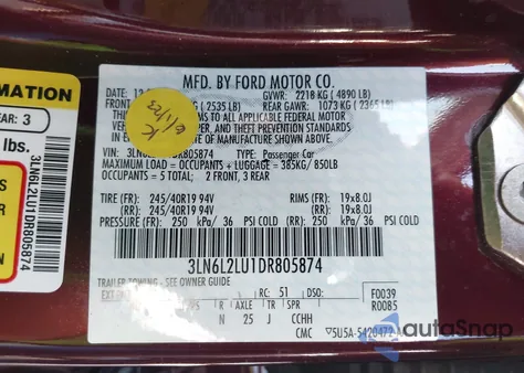 2013 Lincoln Mkz Hybrid from USA, damaged, VIN 3LN6L2LU1DR805874